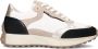 No Stress Dames Zwarte leren sneakers met suède details - Thumbnail 1