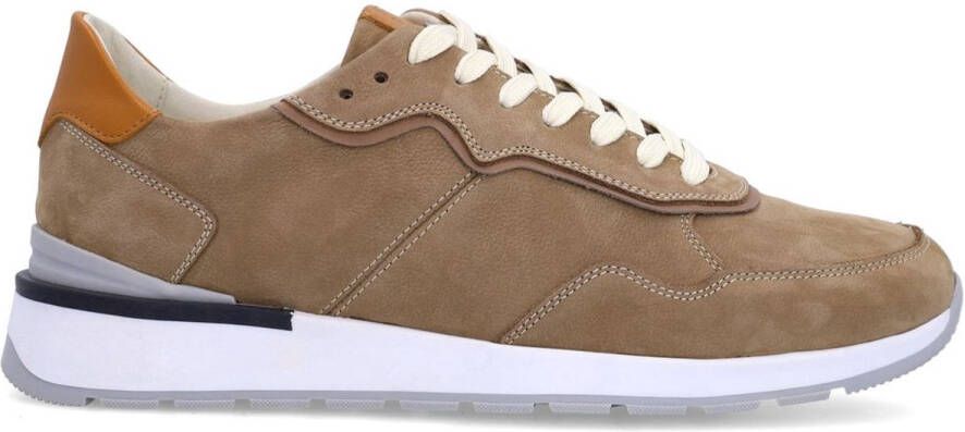 No Stress Heren Beige nubuck sneakers