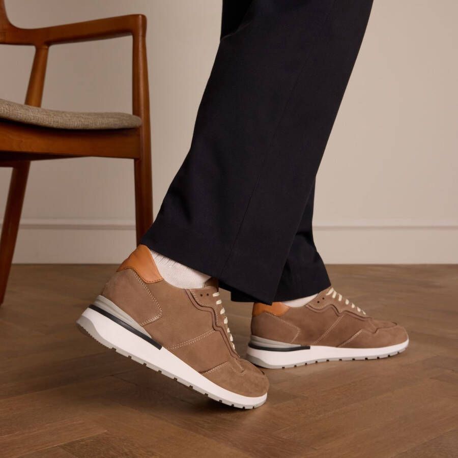 No Stress Heren Beige nubuck sneakers - Foto 2