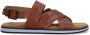 No Stress Heren Cognac leren sandalen - Thumbnail 2