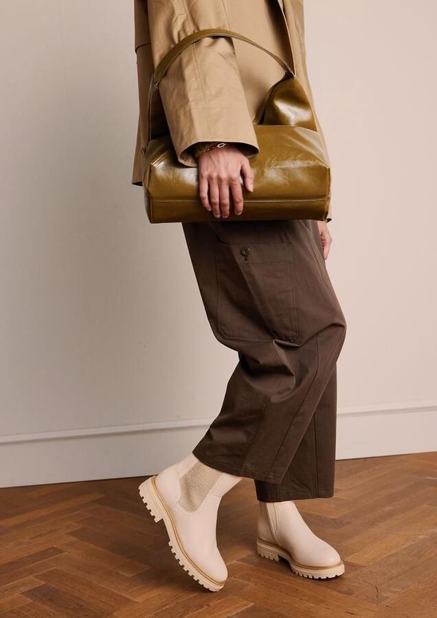 No Stress Dames Beige leren chelsea boots - Foto 3