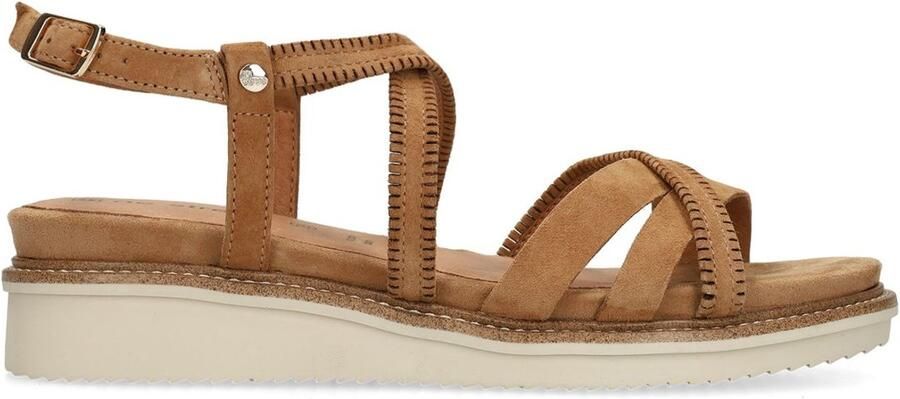 No Stress Dames Beige leren sandalen