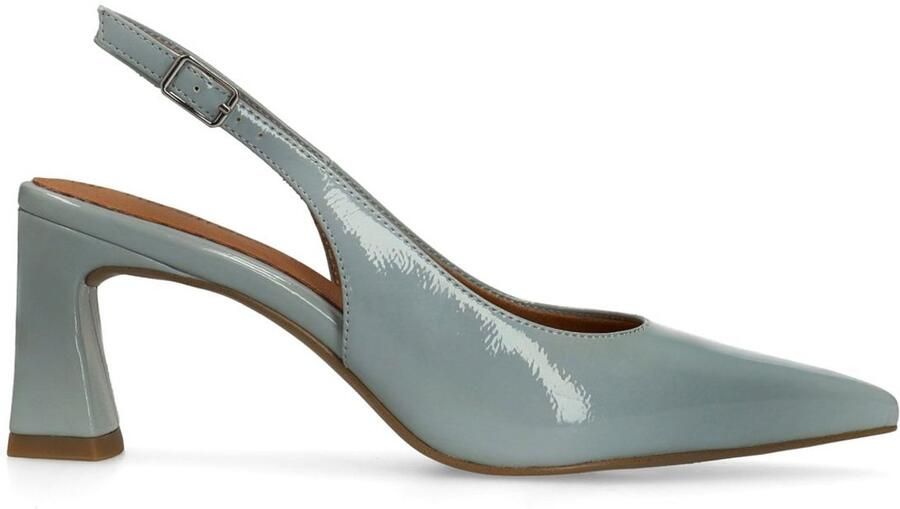 No Stress Dames Blauwe lak slingbacks