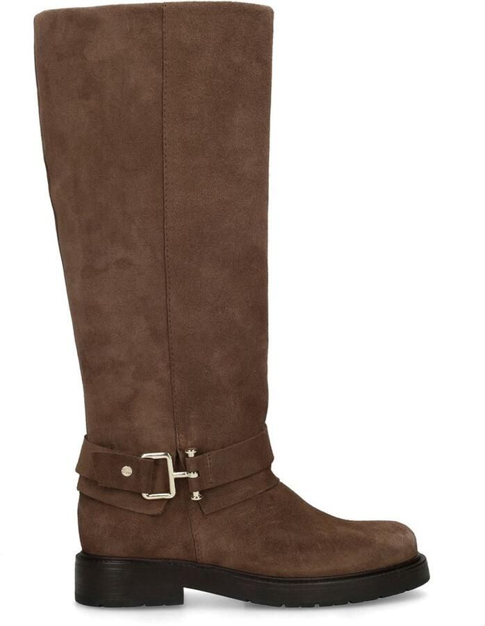 No Stress Dames Bruine suède hoge laarzen