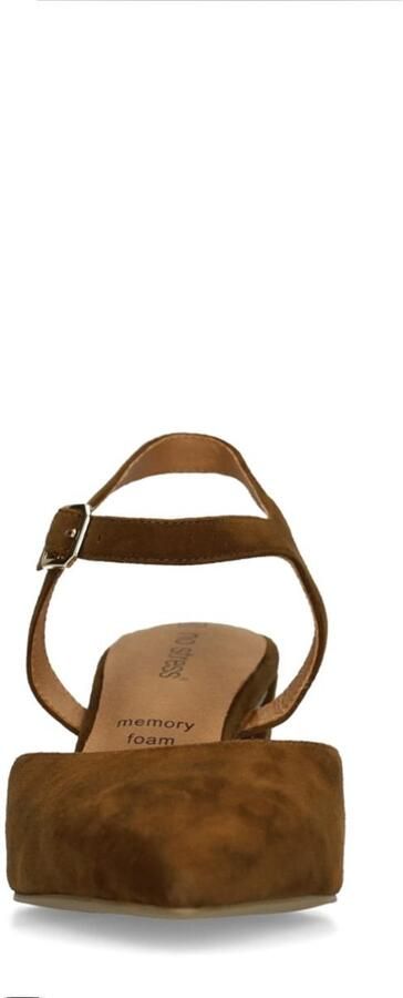 No Stress Dames Bruine suède slingbacks