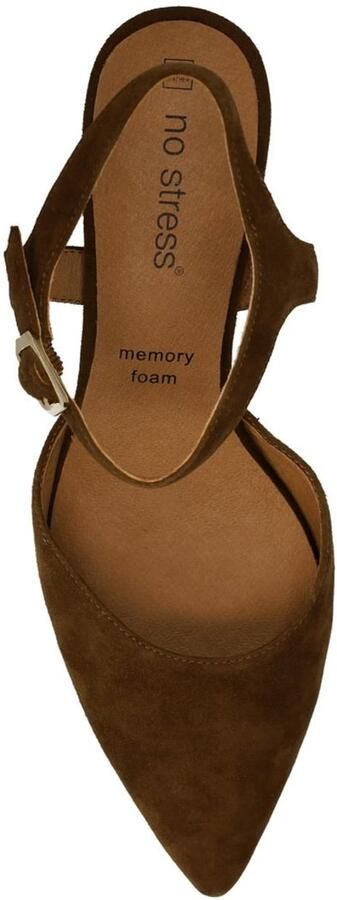 No Stress Dames Bruine suède slingbacks