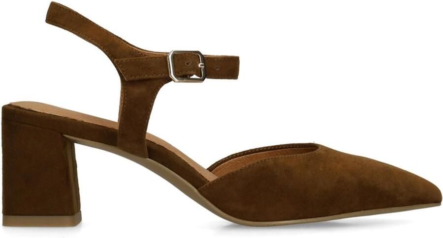 No Stress Dames Bruine suède slingbacks