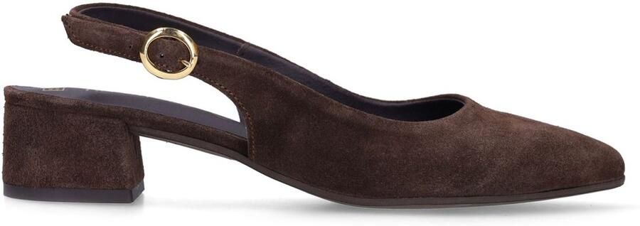 No Stress Dames Bruine suède slingbacks