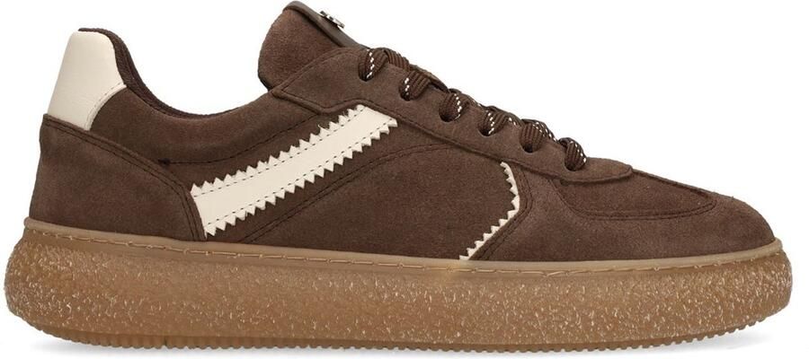 No Stress Dames Bruine suède sneakers