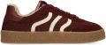No Stress Dames Burgundy suède sneakers met bontvoering - Rood