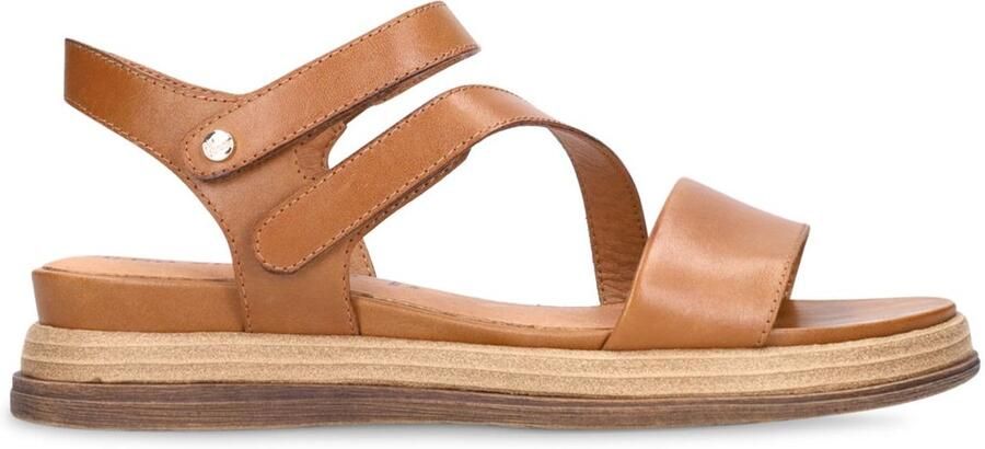 No Stress Dames Cognac leren sandalen