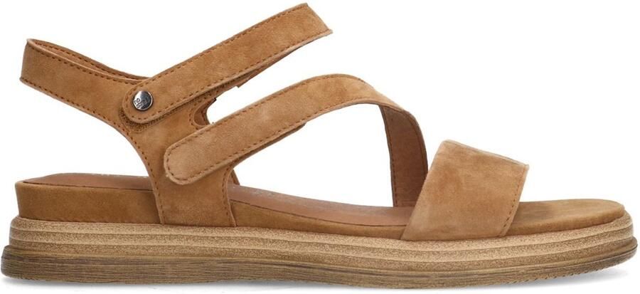 No Stress Dames Cognac leren sandalen