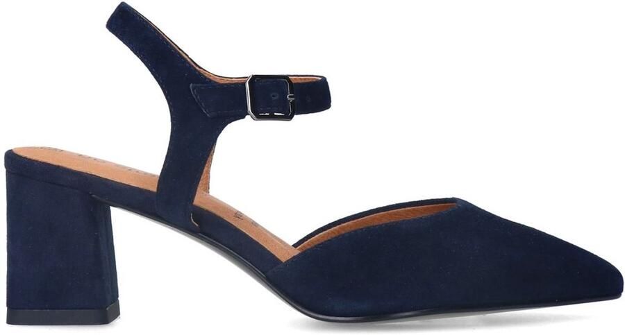 No Stress Dames Donkerblauwe suède slingbacks - Foto 1