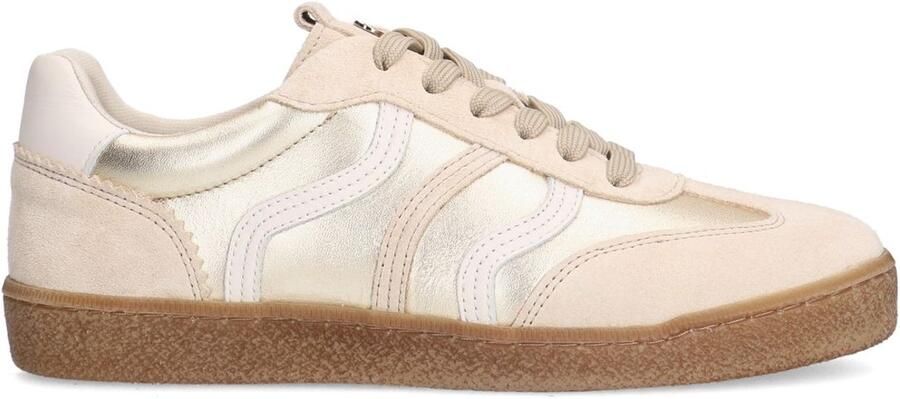 No Stress Dames Gouden leren sneakers