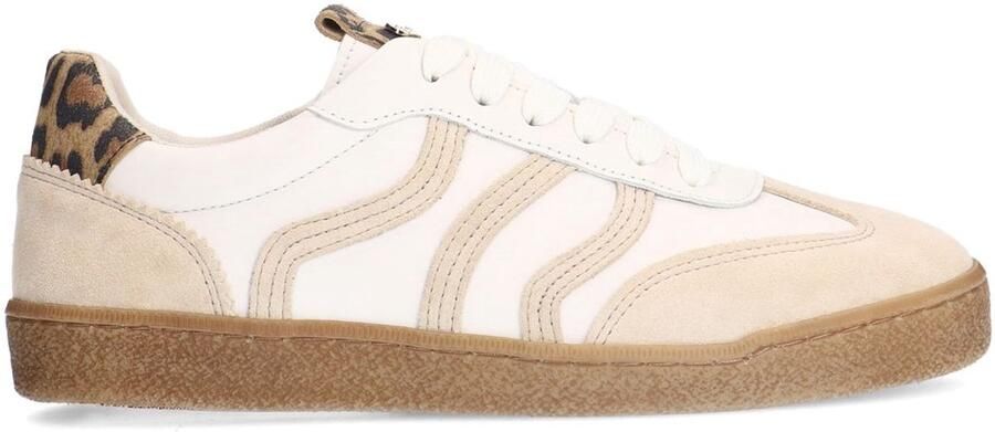 No Stress Dames Witte leren sneakers