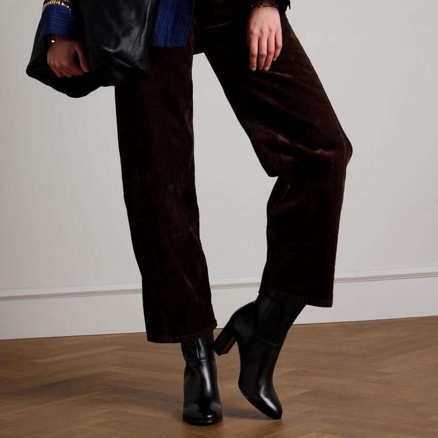 No Stress Dames Zwarte leren enkellaarsjes met hak - Foto 2