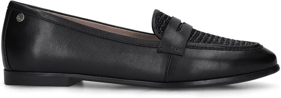 No Stress Dames Zwarte leren loafers