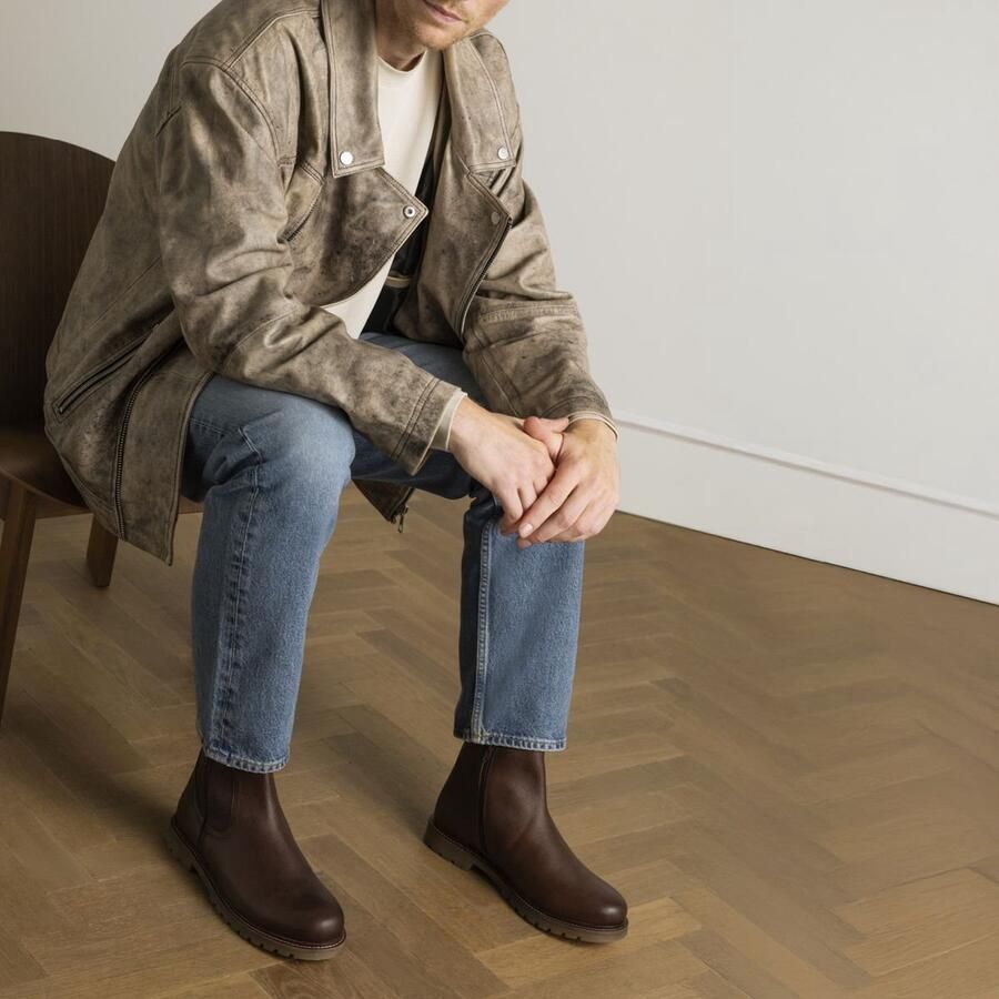 No Stress Heren Bruine leren chelsea boots - Foto 4