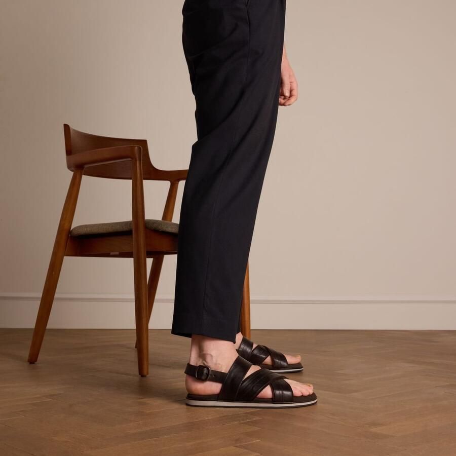 No Stress Heren Bruine leren sandalen - Foto 2