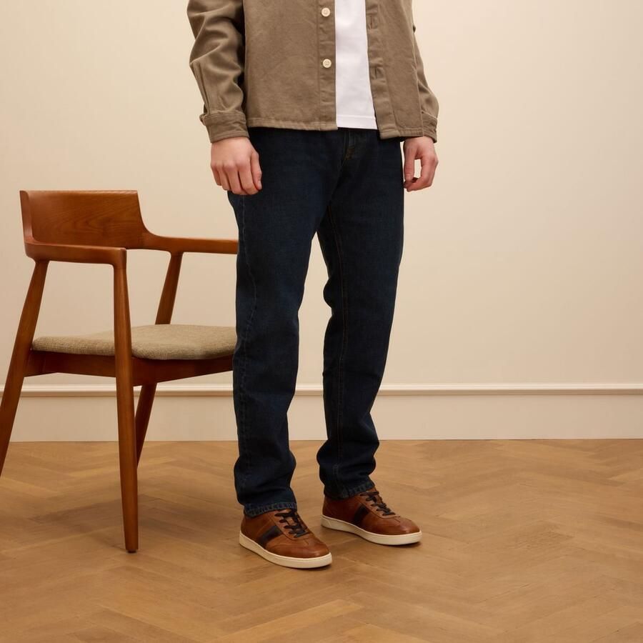 No Stress Heren Cognac leren sneakers