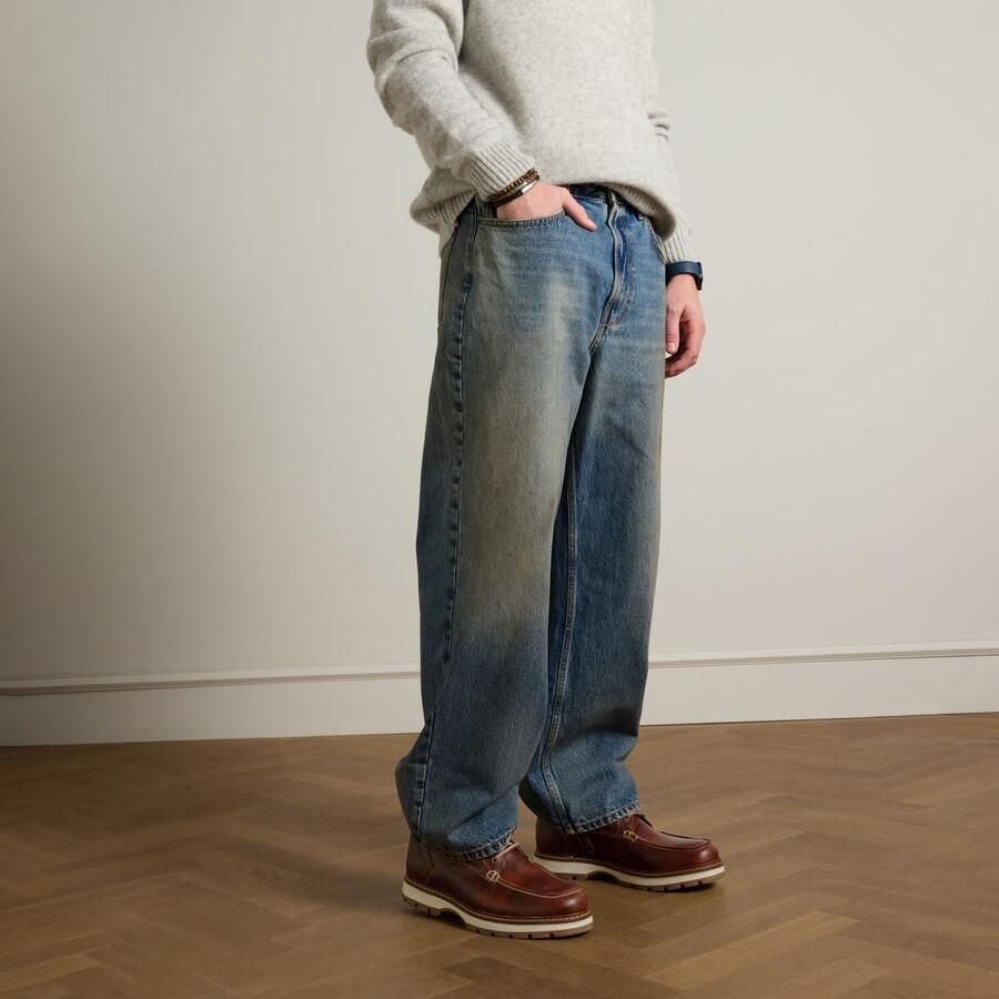 No Stress Heren Cognac leren veterboots