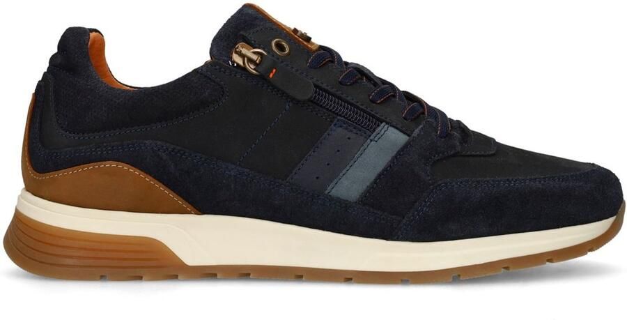 No Stress Heren Donkerblauwe nubuck sneakers