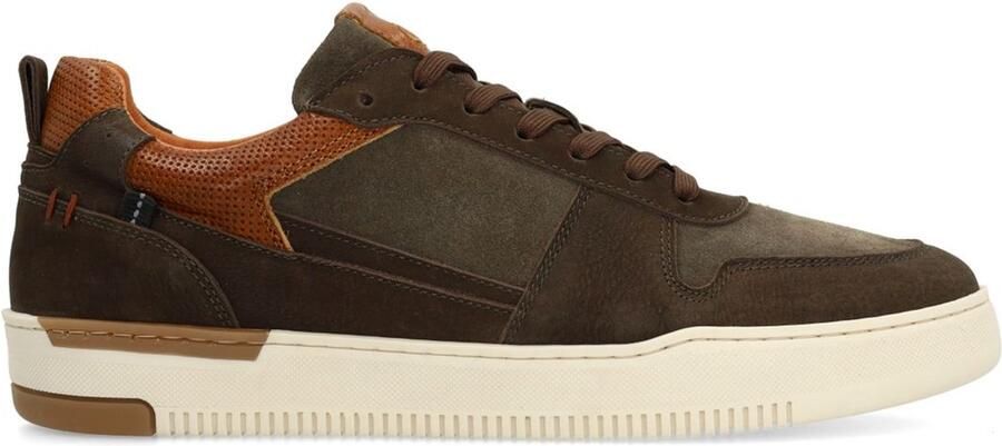 No Stress Heren Groene nubuck sneakers