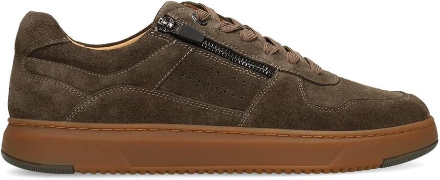 No Stress Heren Groene suède sneakers