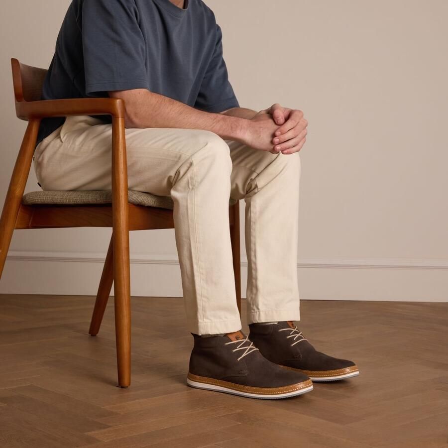 No Stress Heren Taupe nubuck veterboots