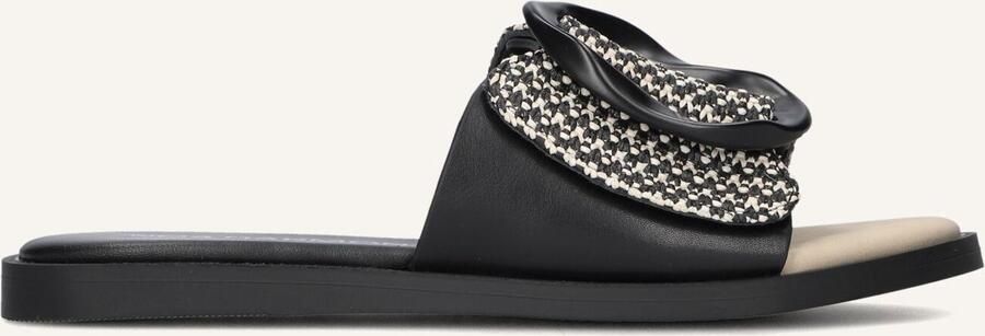 NOA HARMON Slippers Dames 9661 Maat: 38 Materiaal: Papierstro Kleur: Zwart - Foto 2