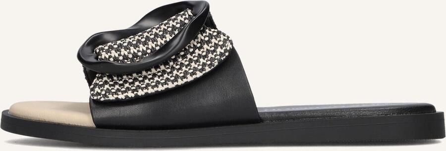 NOA HARMON Slippers Dames 9661 Maat: 36 Materiaal: Papierstro Kleur: Zwart - Foto 2