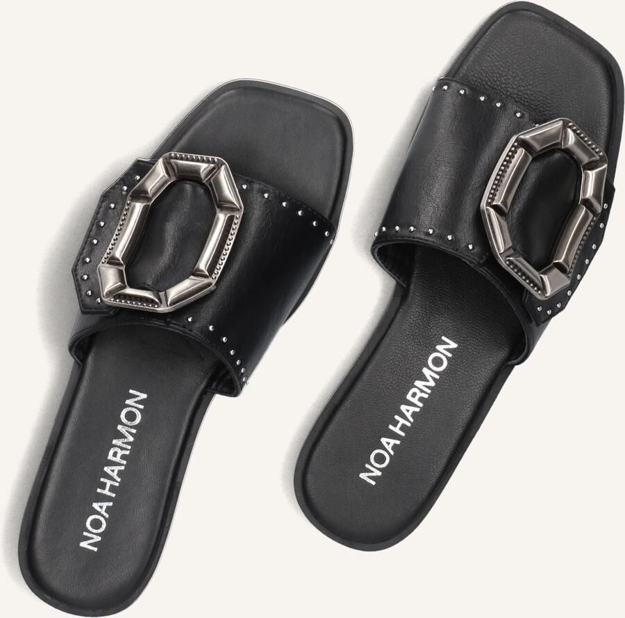 NOA HARMON Slippers Dames 9736 Maat: 36 Materiaal: Leer Kleur: Zwart - Foto 2