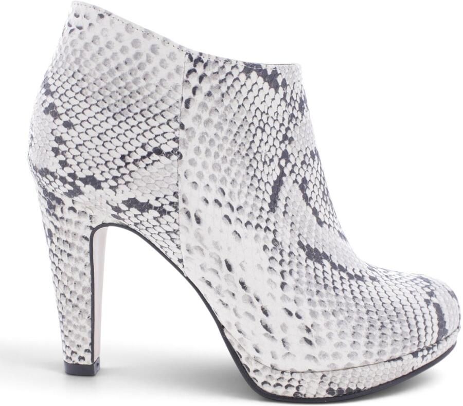 Noë Shoes Nabla Enkellaars White-Black Snake