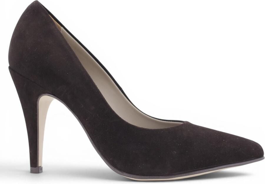 Noë Shoes Nicole Pump Dark Brown Suede