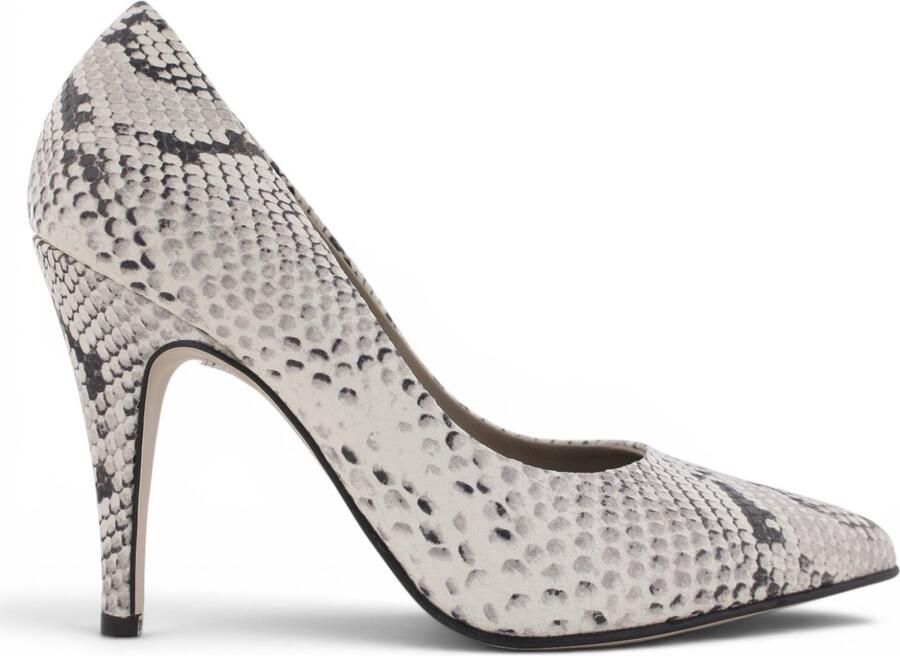Noë Shoes Nicole Pump White-Black Snake