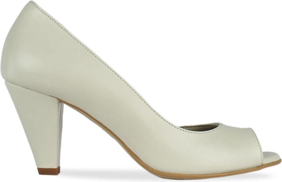 Noë Shoes Nicolina Peeptoe Cream Vintage