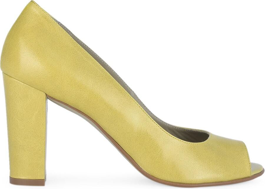 Noë Shoes Nicoline Peeptoe Lemon Vintage