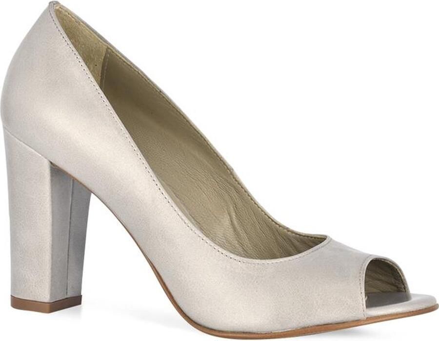 Noë Shoes Nicoline Peeptoe Light Grey