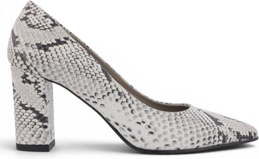 Noë Shoes Nirma Pump White-Black Snake