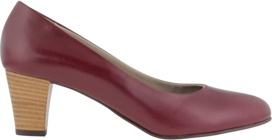 Noë Shoes Nora Pump Wine Natural Heel
