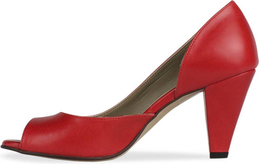 Noë Shoes Nicolina Peeptoe Lipstick