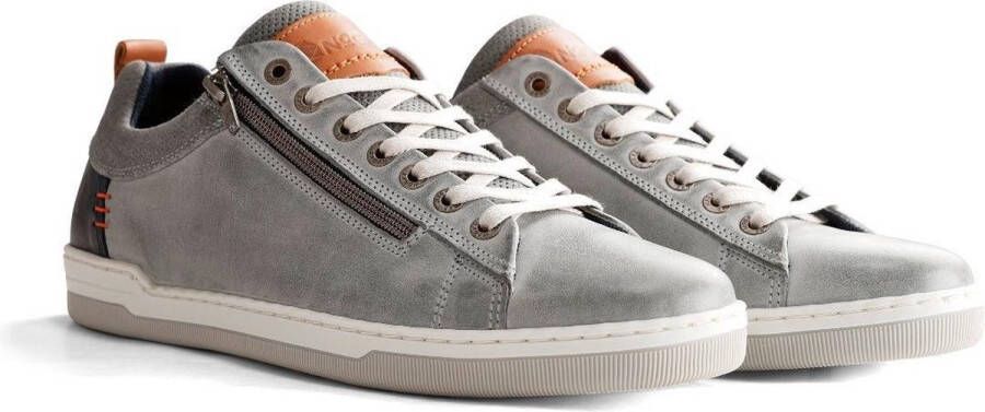 NoGRZ C.Maderno Leren heren sneakers Grijs - Schoenen.nl