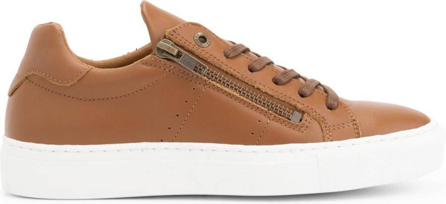 NoGRZ H.Casson Leren damessneakers Cognac Bruin Leer