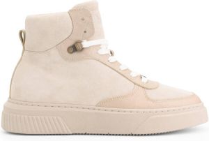 NoGRZ K.Cutter Leren hoge damessneakers Ecru Leer