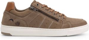 NoGRZ K.Kennon Suede leren herensneaker met rits Taupe leer