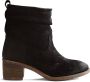 NoGRZ L.leVau Dames Leren enkellaars 5 5cm blokhak Zwart - Thumbnail 1