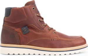 NoGRZ R.Bofill hoge leren herensneakers gevoerde veterschoenen Cognac Bruin Leer