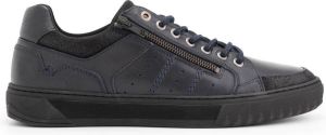NoGRZ T.Ando Leren herensneakers Veterschoenen mannen Blauw Leer