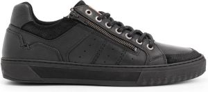 NoGRZ T.Ando Leren herensneakers Veterschoenen mannen Zwart Leer