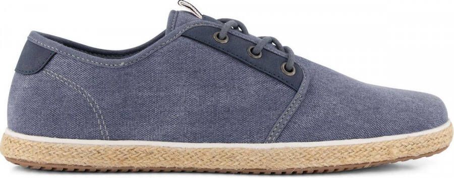 NoGRZ W.B. Griffin Canvas heren espadrilles met veters Blauw - Schoenen.nl